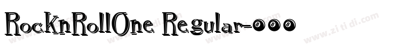 RocknRollOne Regular字体转换